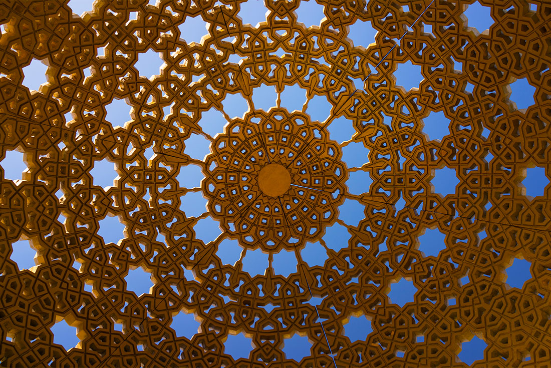 Textural detail of the Muttrah Promenade Roof in Muscat
