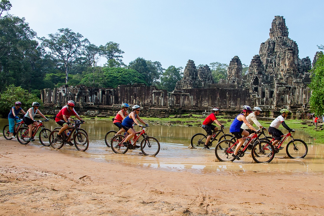 Cycling through the beautiful countryside of Cambodia