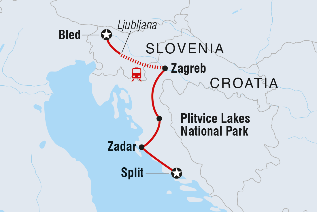 Map of Croatia & Slovenia including Croatia and Slovenia