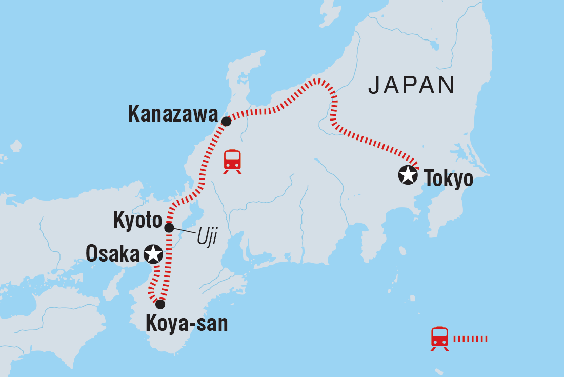 Map of Japan Real Food Adventure including Japan