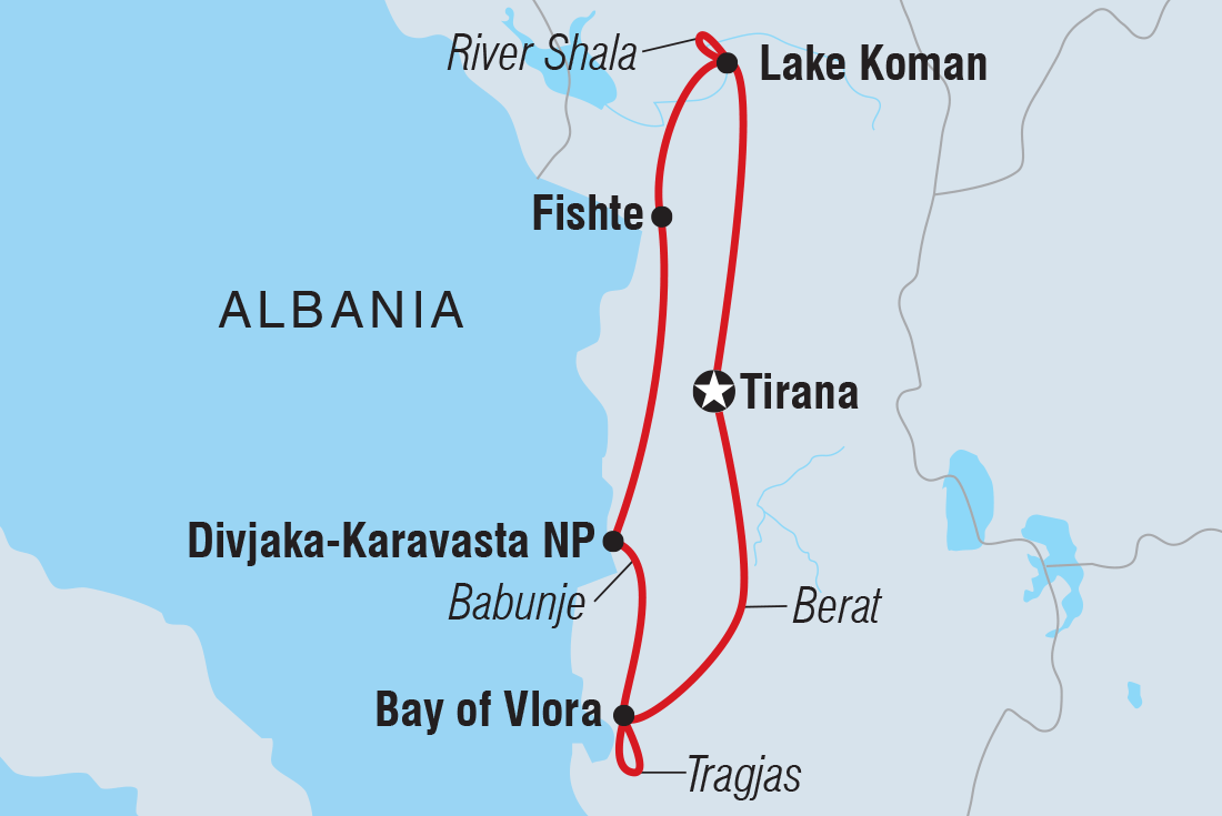 Map of Albania Expedition including Albania