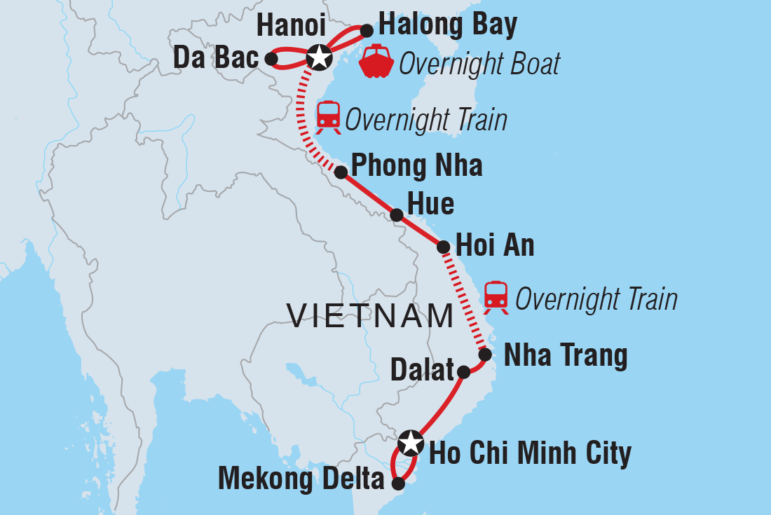 Map of Best Of Vietnam including Vietnam