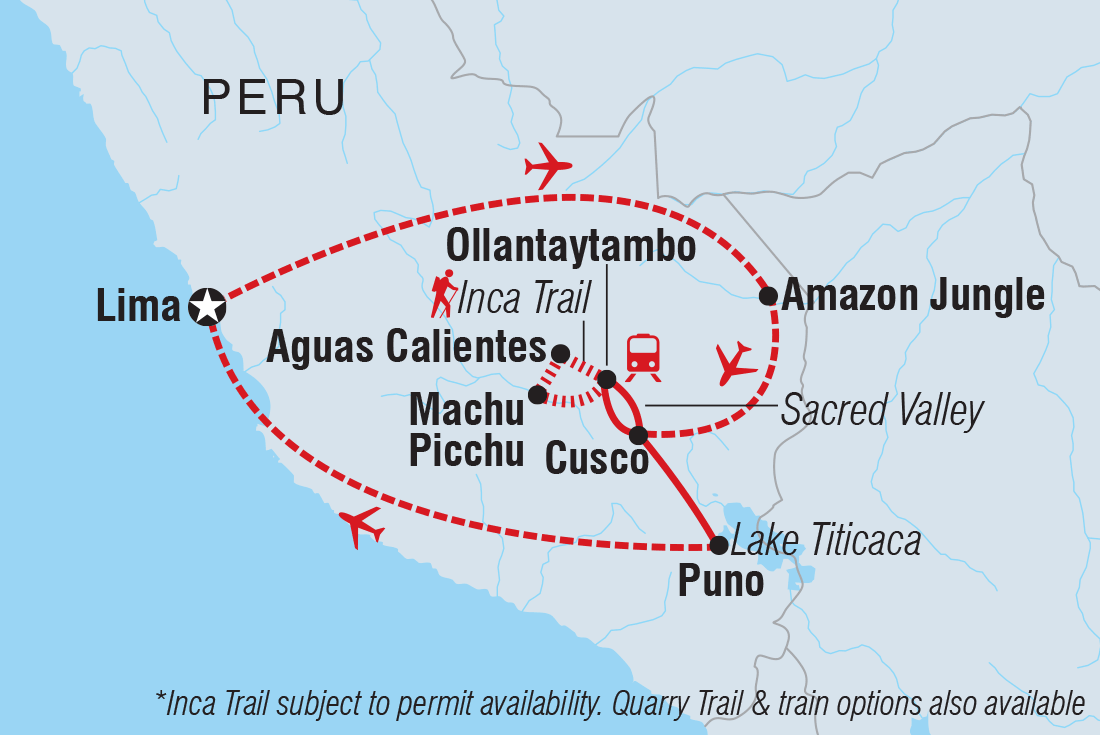 Map of Peruvian Pathways including Peru
