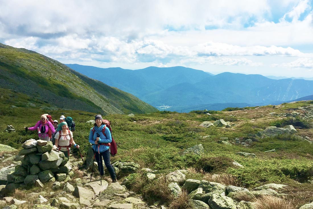 Hiking amongst the Presidential Peaks, New Hampshire, USA