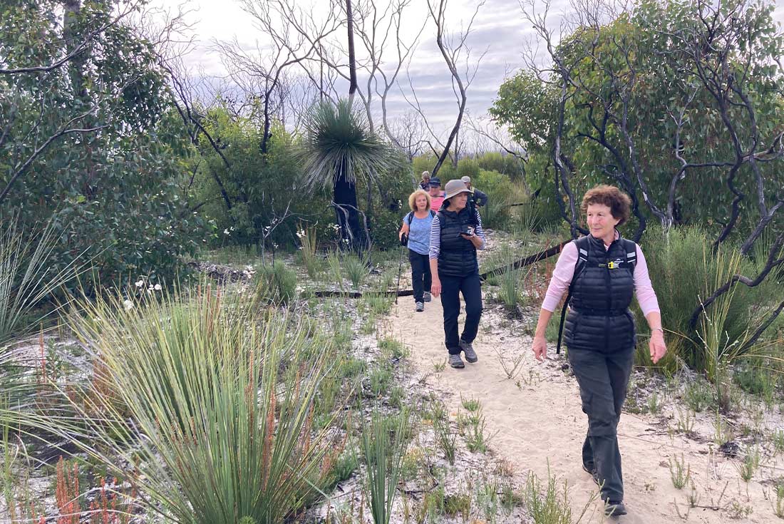 Group walking the trails on Kangaroo Island, South Australia