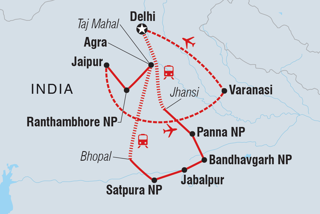 Map of Premium India & Wildlife including India