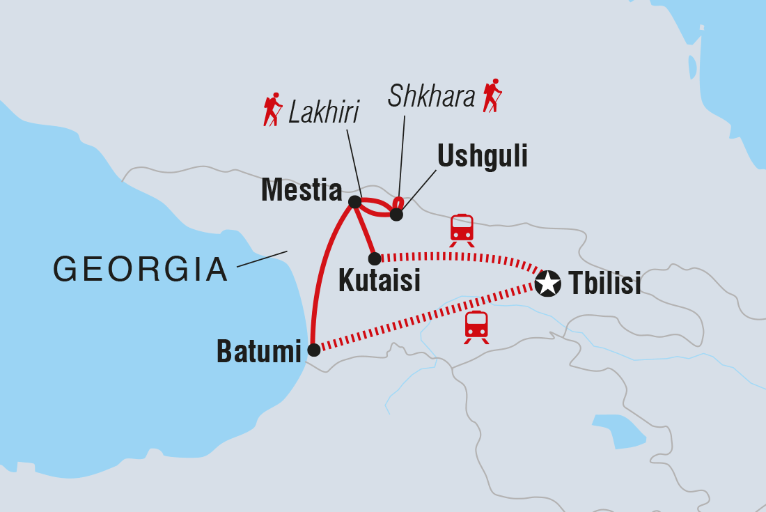 Map of Georgia Adventure including Georgia