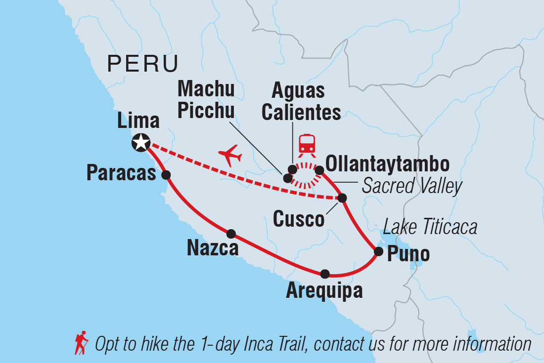 Map of Majestic Peru including Peru