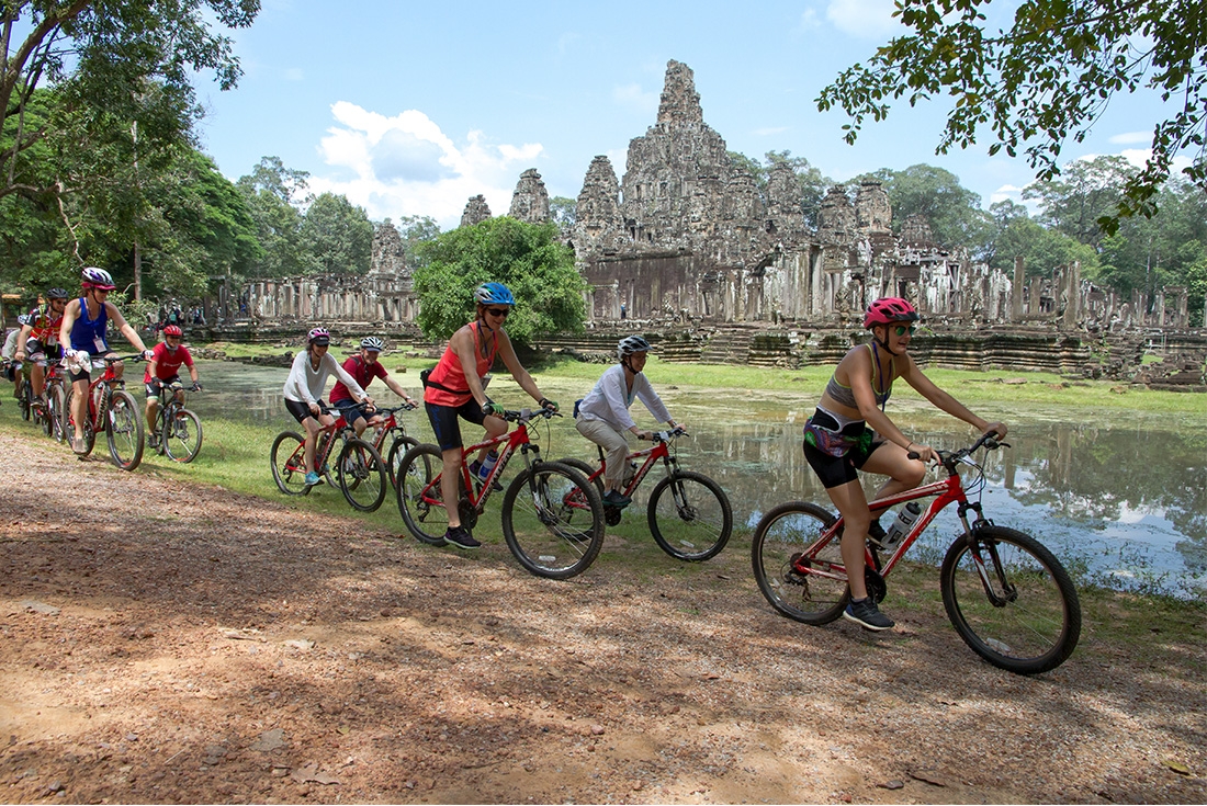 Cycle past some of  the breathtaking sights of Cambodia