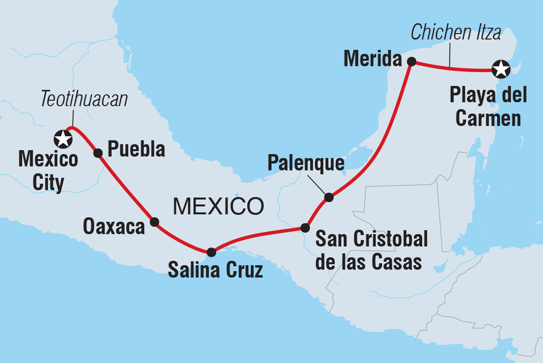 Map of Best Of Mexico including Mexico