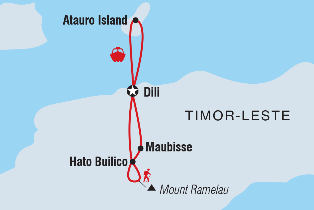 Map of Timor-Leste Expedition including Timor-Leste