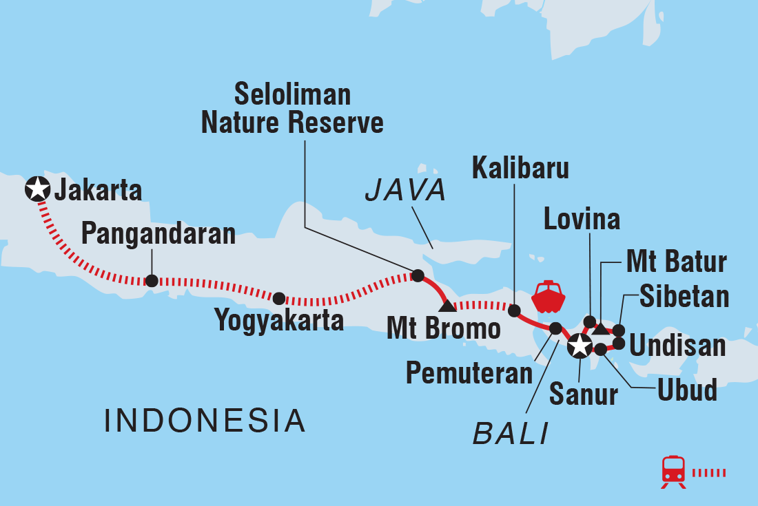 Map of Java & Bali Explorer including Indonesia