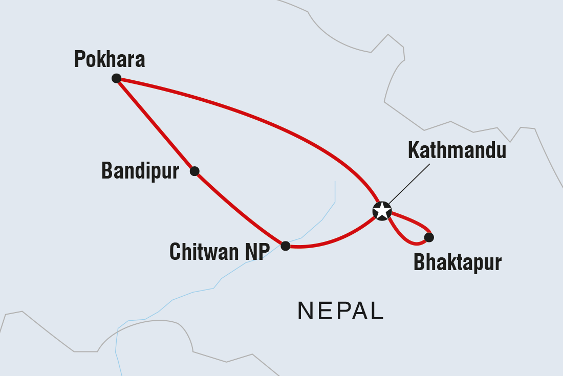 Map of Classic Nepal including Nepal