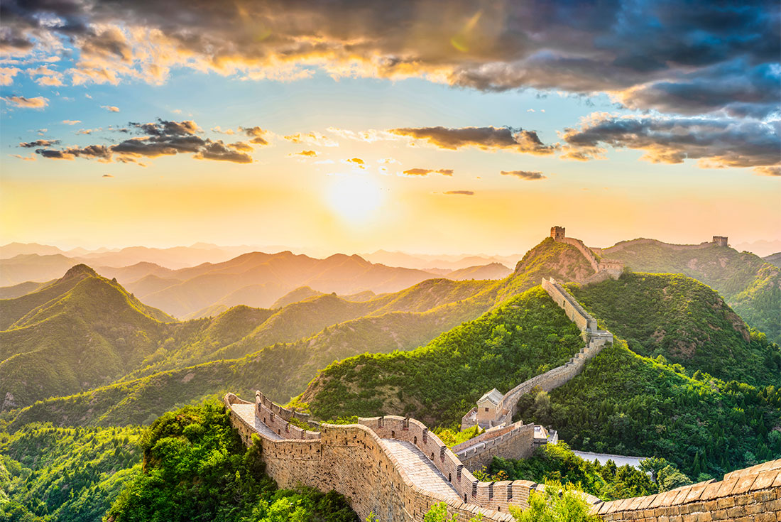 The Great Wall at sunset