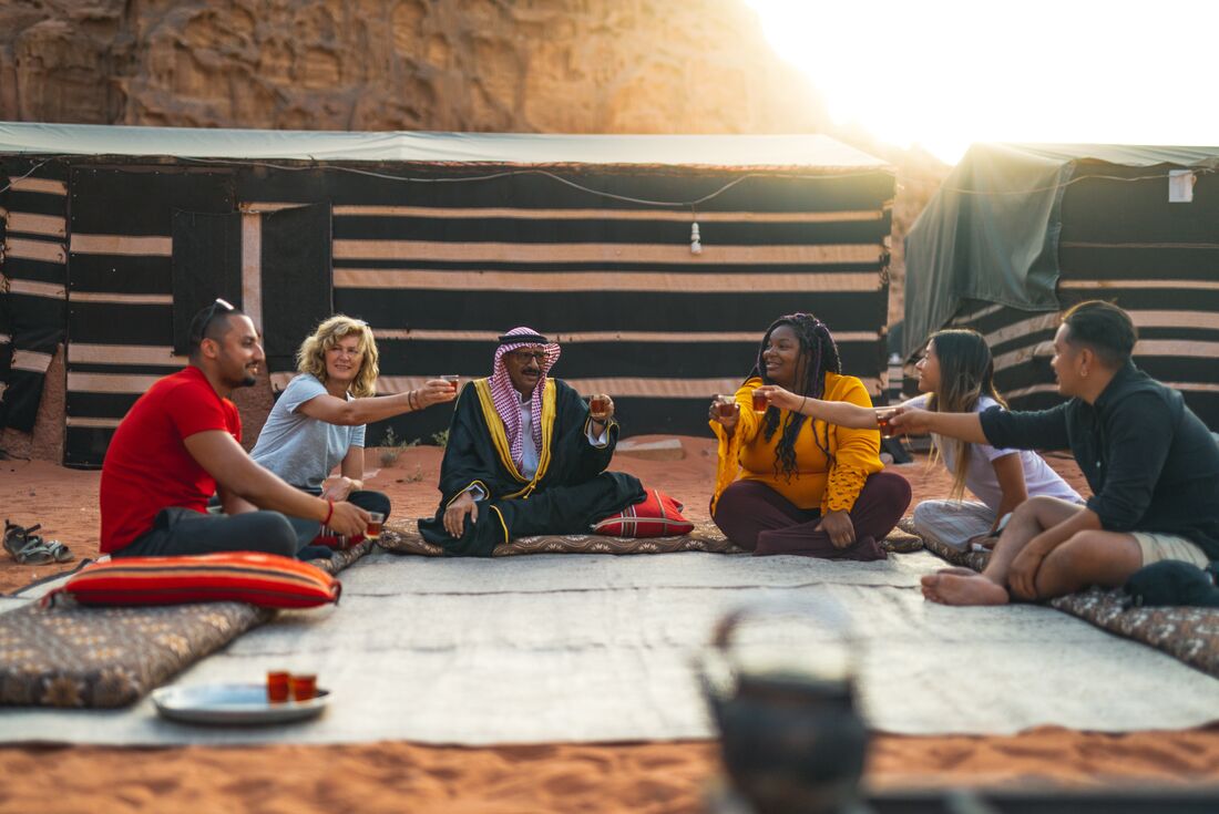 Spend a night in a traditional Bedouin camp in Wadi Rum, Jordan