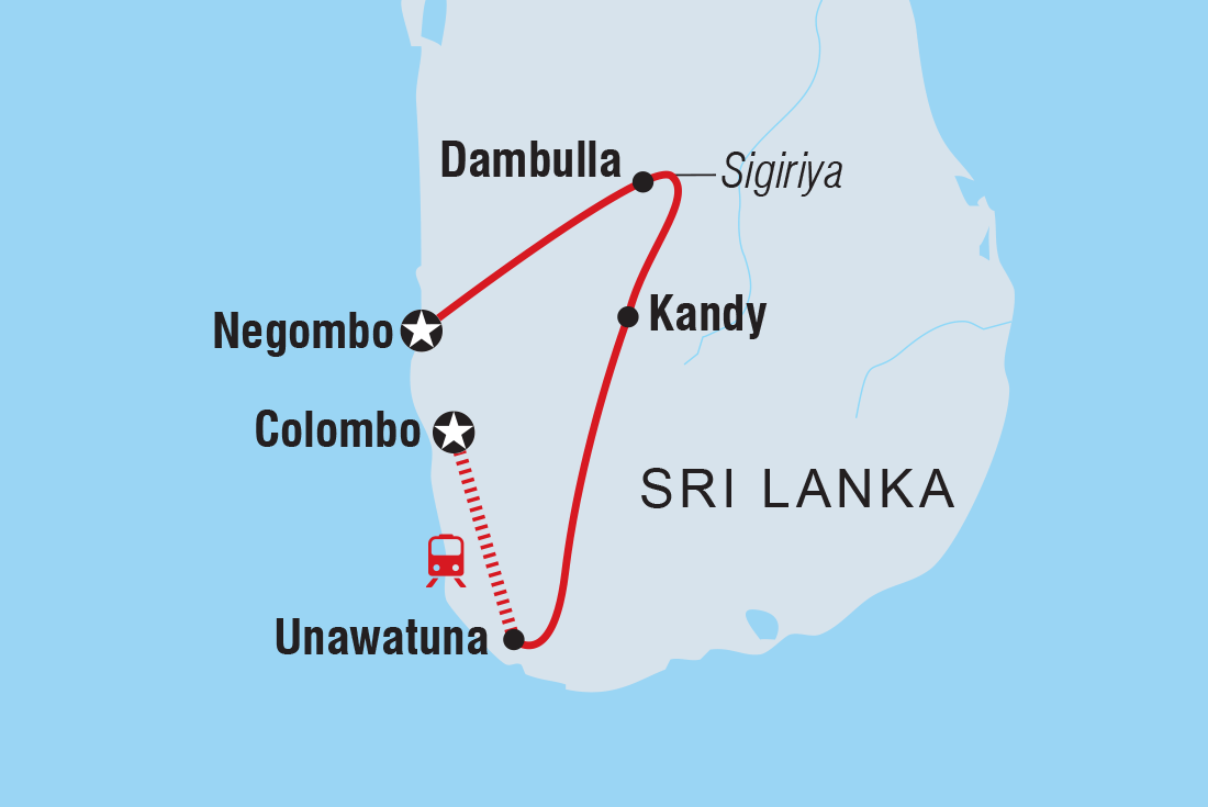 Map of Simply Sri Lanka including Sri Lanka