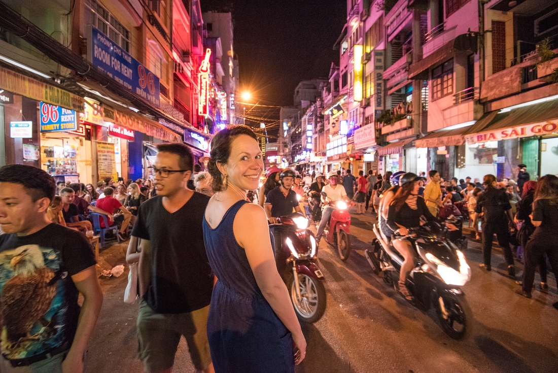 vietnam ho chi minh city traveller street night