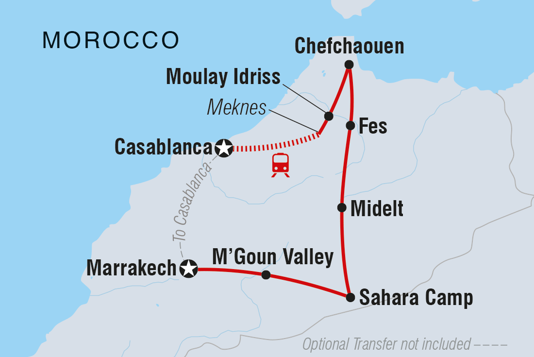 Map of Morocco Real Food Adventure including Morocco