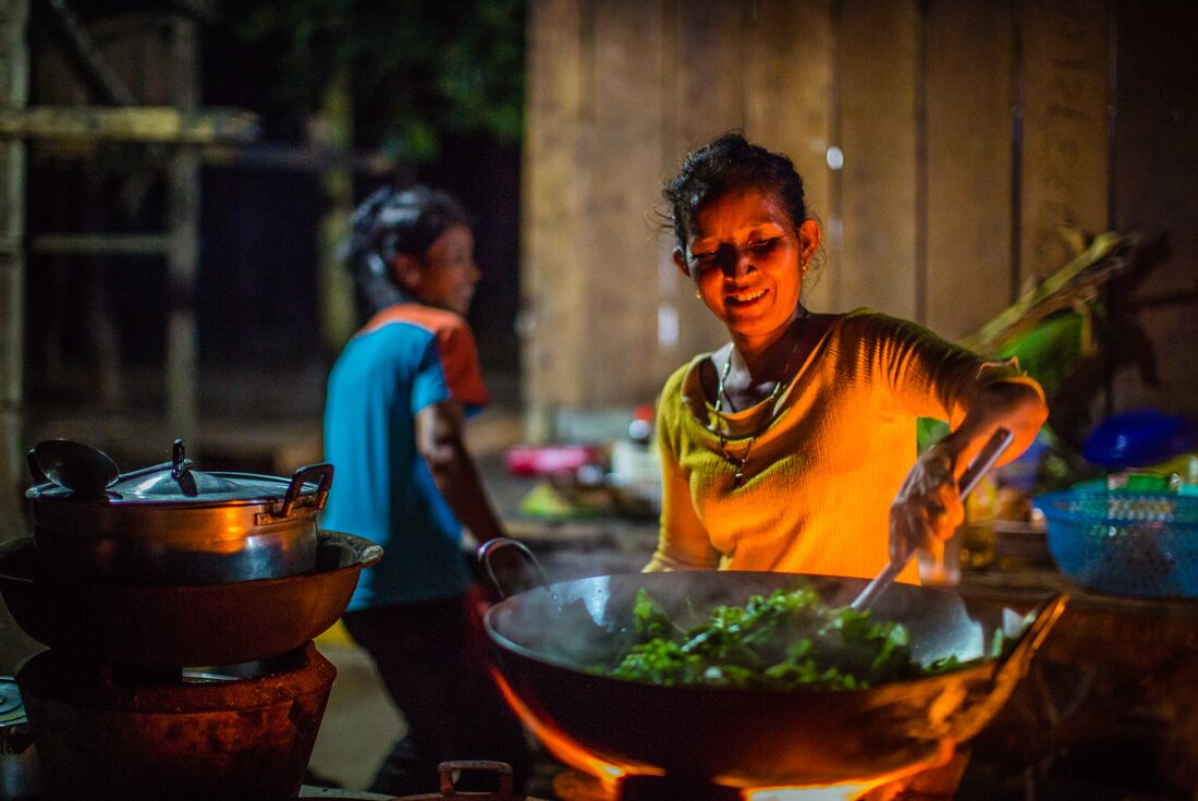Homestay cooking dinner Cambodia Intrepid Travel