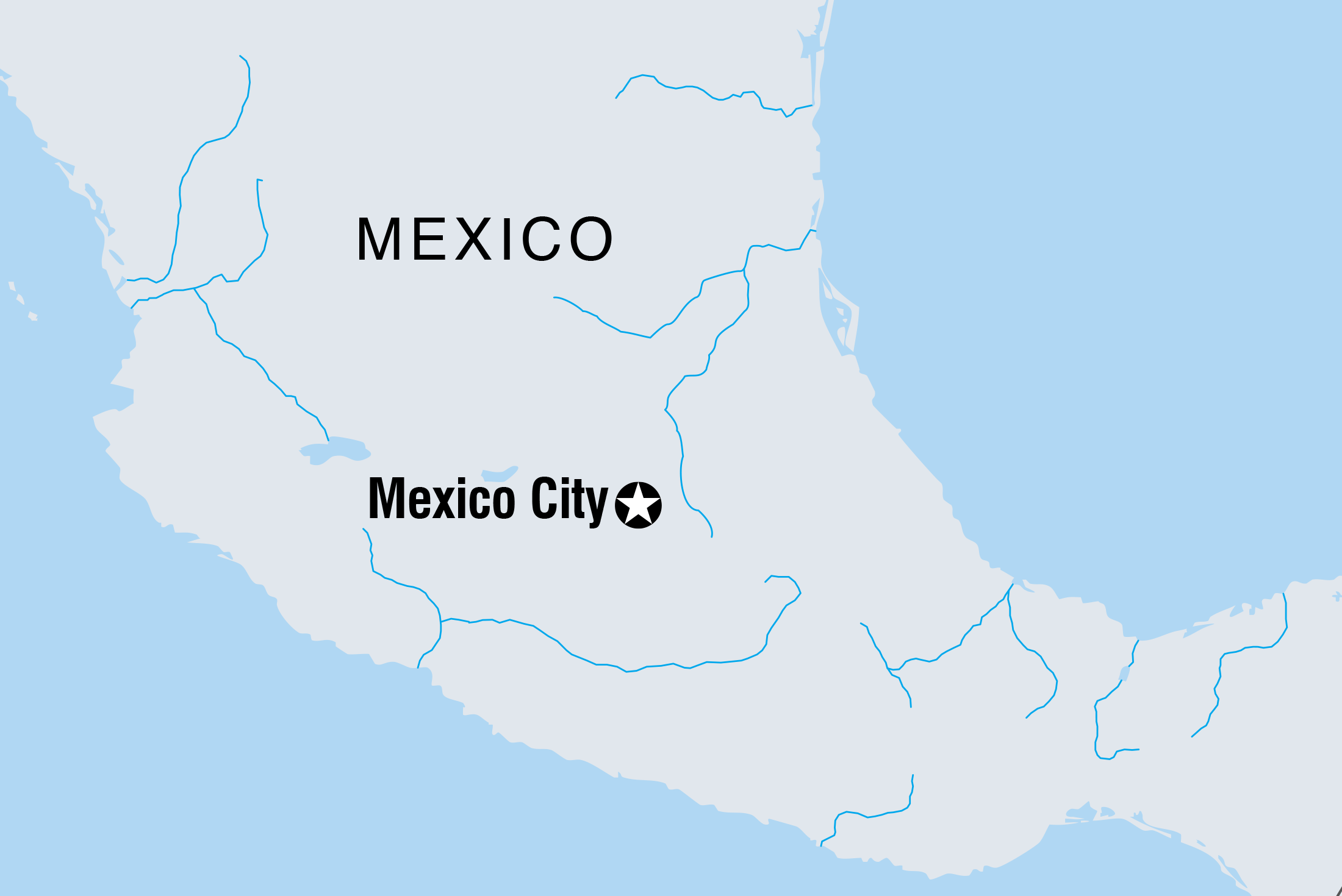 Map of Mexico City: Day Of The Dead Original including Mexico