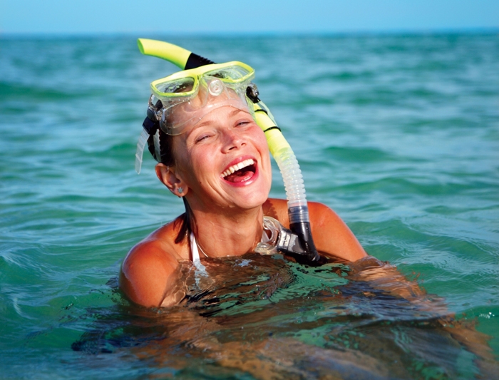 snorkelling girl