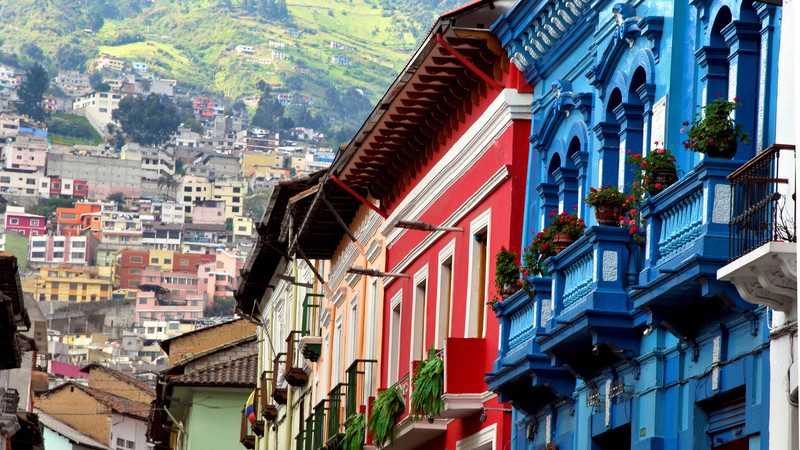 Colourful houses in Quito