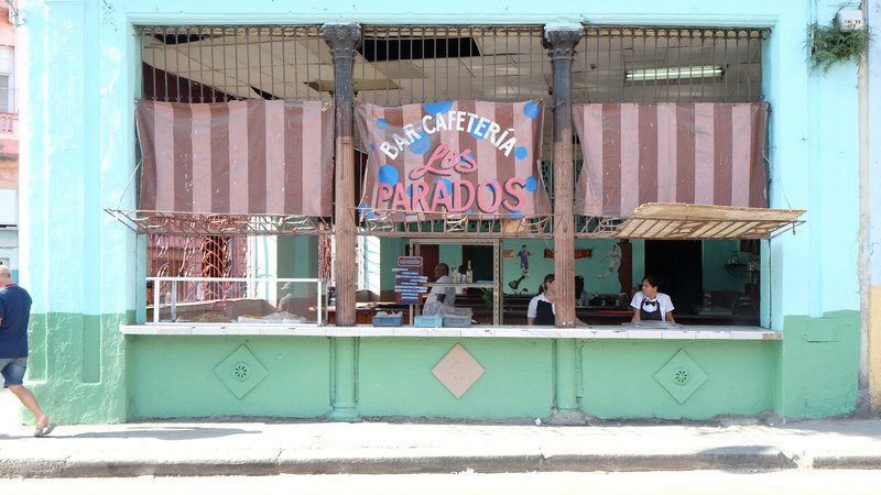 Colourful shop front in Cuba