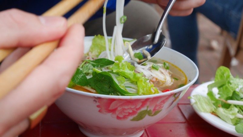 Beef noodle soup in Vietnam
