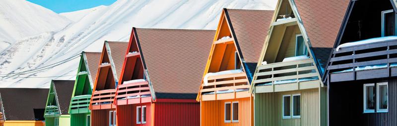 Spitsbergen Longyearbyen Houses