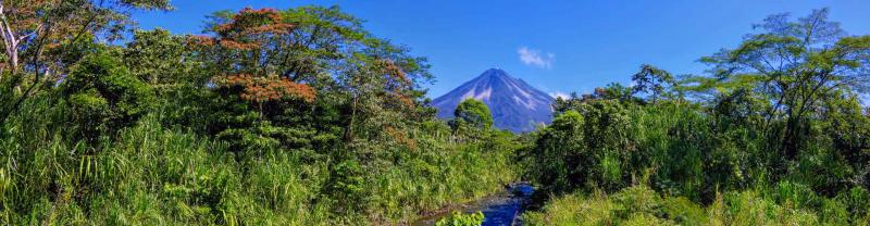 Arenal volcano on a sunny day, Costa Rica