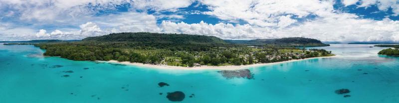 Port Orly beach on the island of Espiritu in Vanuatu