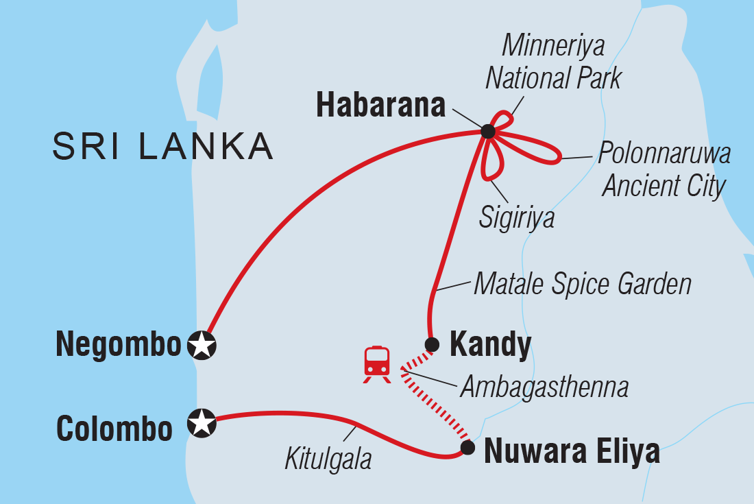 Map of Premium Sri Lanka including Sri Lanka