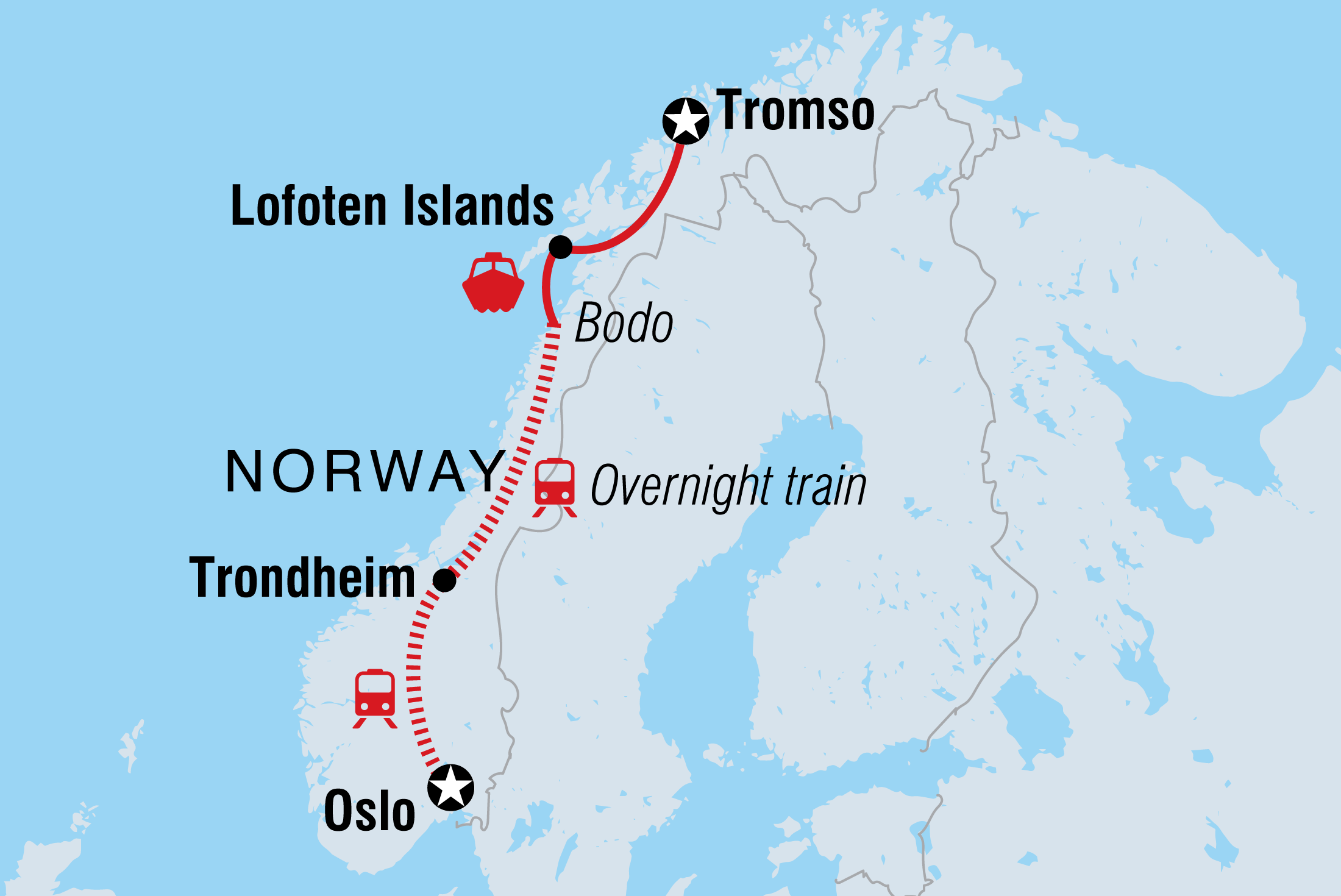 Map of Northern Norway Explorer including Norway
