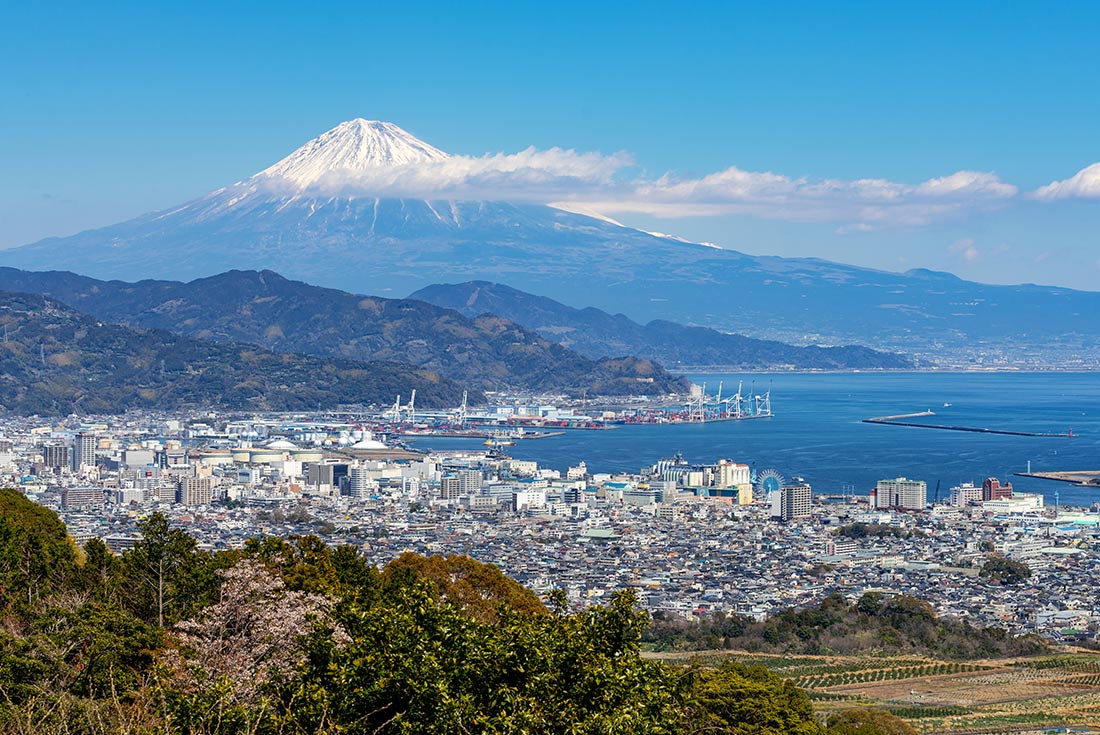 Fuji mountain view of Nihondaira Yume Terrace in Shizuoka, Japan