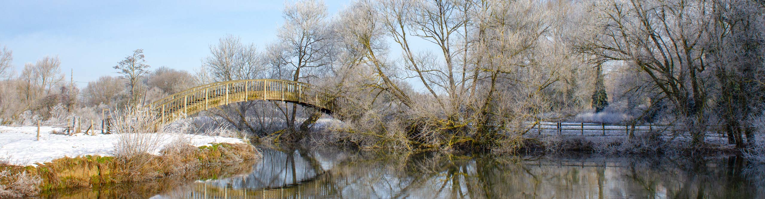 Winter Scene over the River Thames at Buscot, Oxfordshire, UK