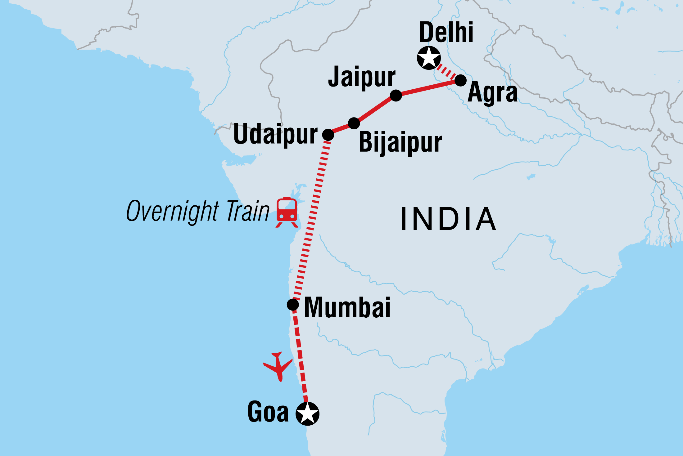 Map of India Real Food Adventure including India