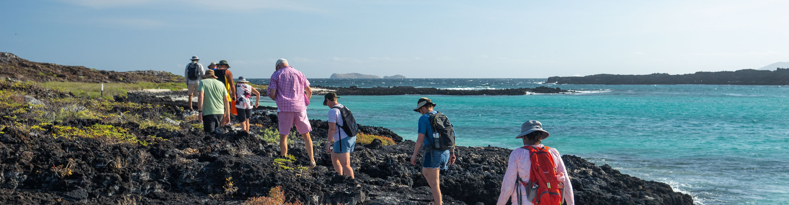 Trekking on Sombrero Chino in the Galapagos Islands