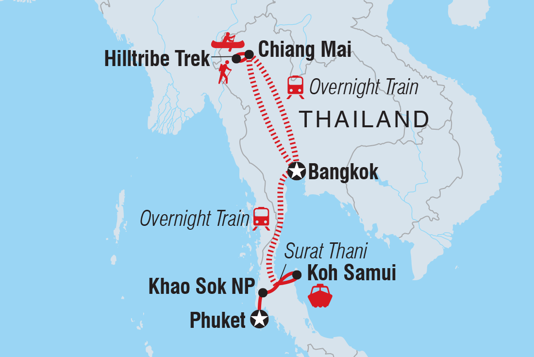 Map of Real Thailand including Thailand