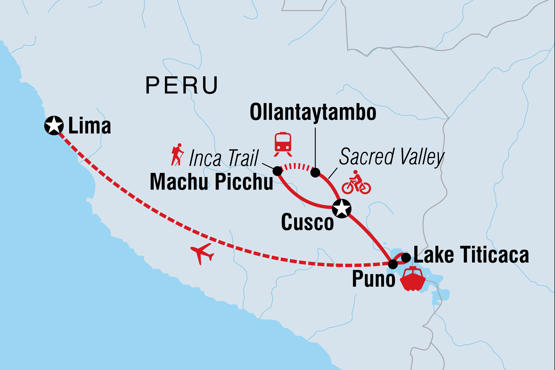 Map of Peru Family Holiday With Teenagers including Peru