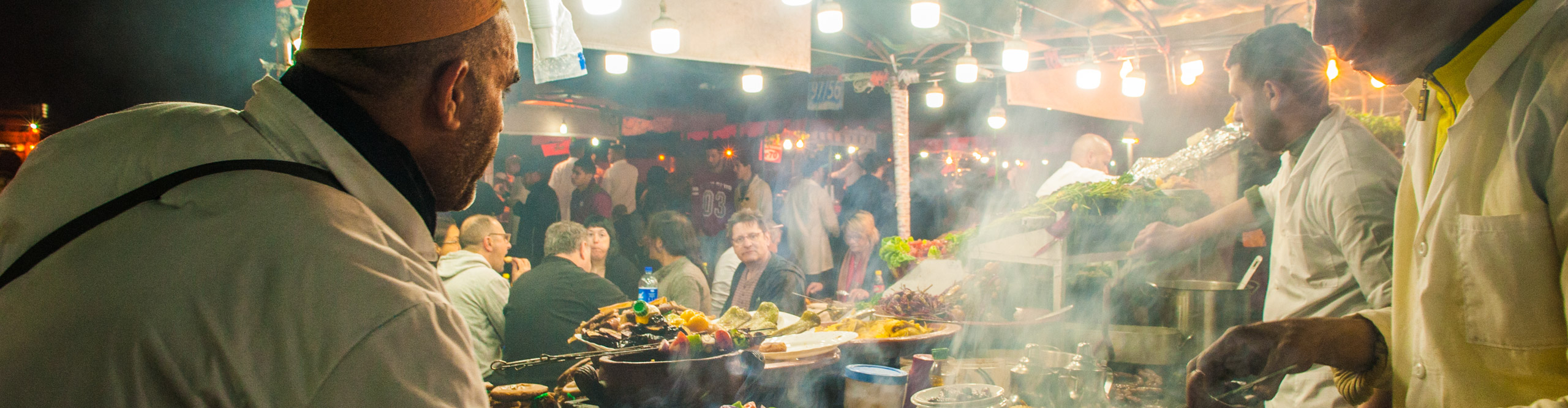 Food nights markets in Marrakech, Morocco 