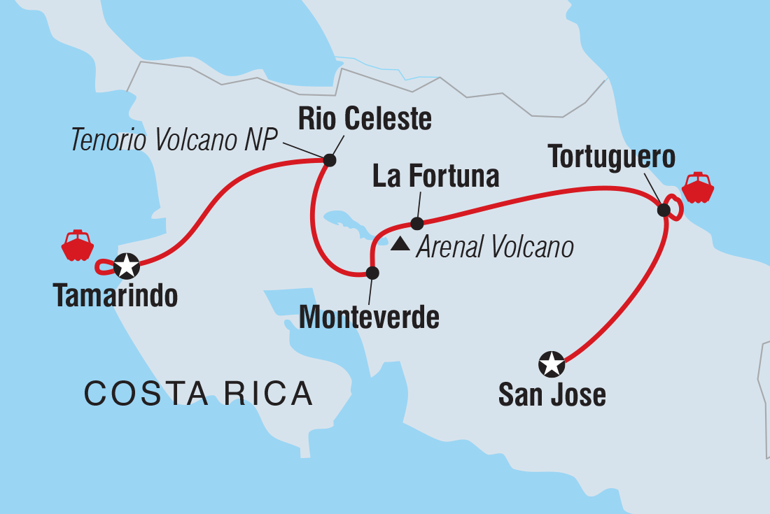 Map of Premium Costa Rica In Depth including Costa Rica
