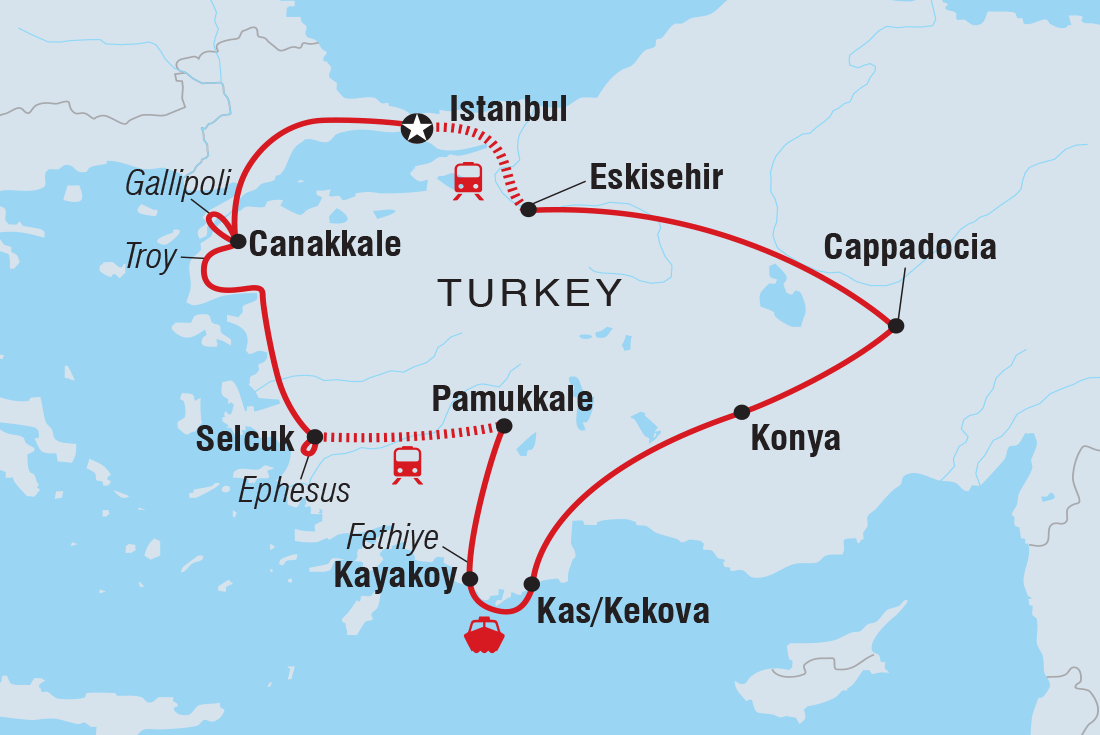 Map of Best Of Turkey including Turkey