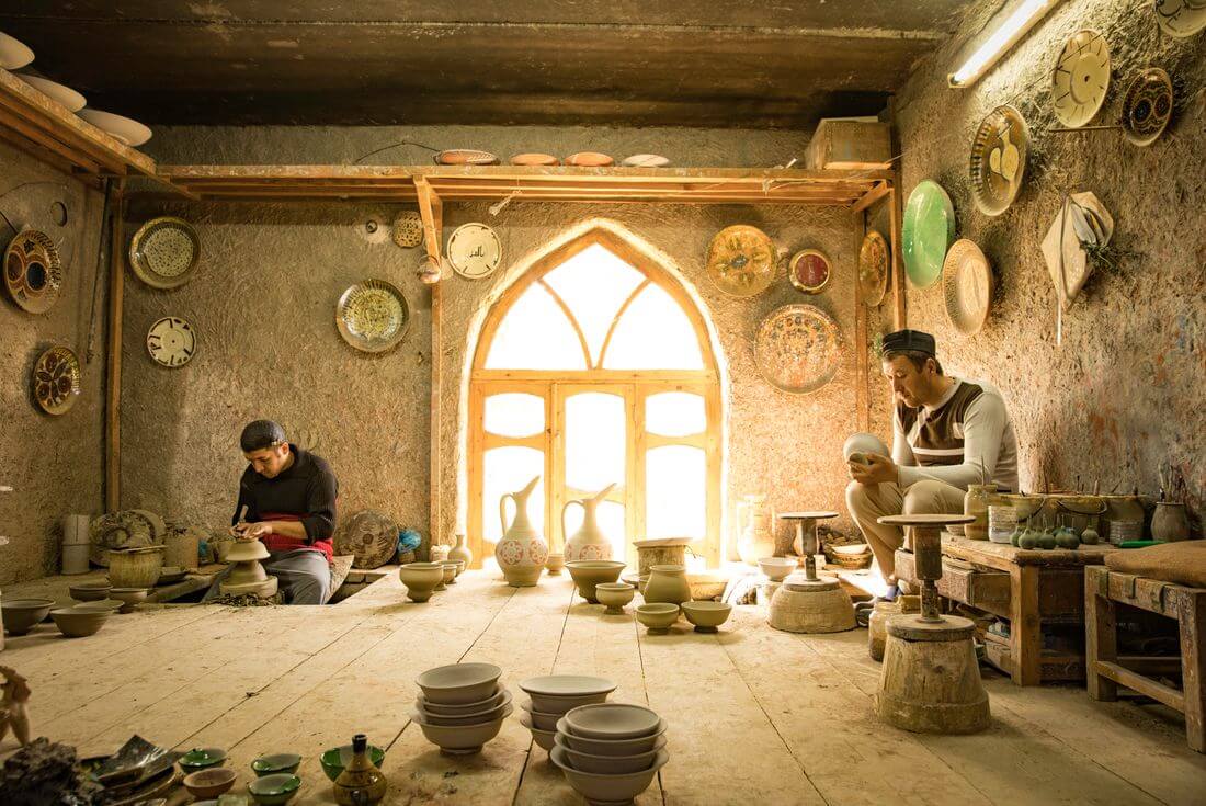 Witness a ceramic workshop in Gidjuvan Uzbekistan with Intrepid Travel