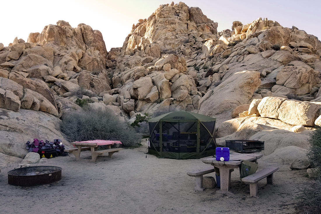 Basecamp in Joshua Tree NP in the daytime, California, USA