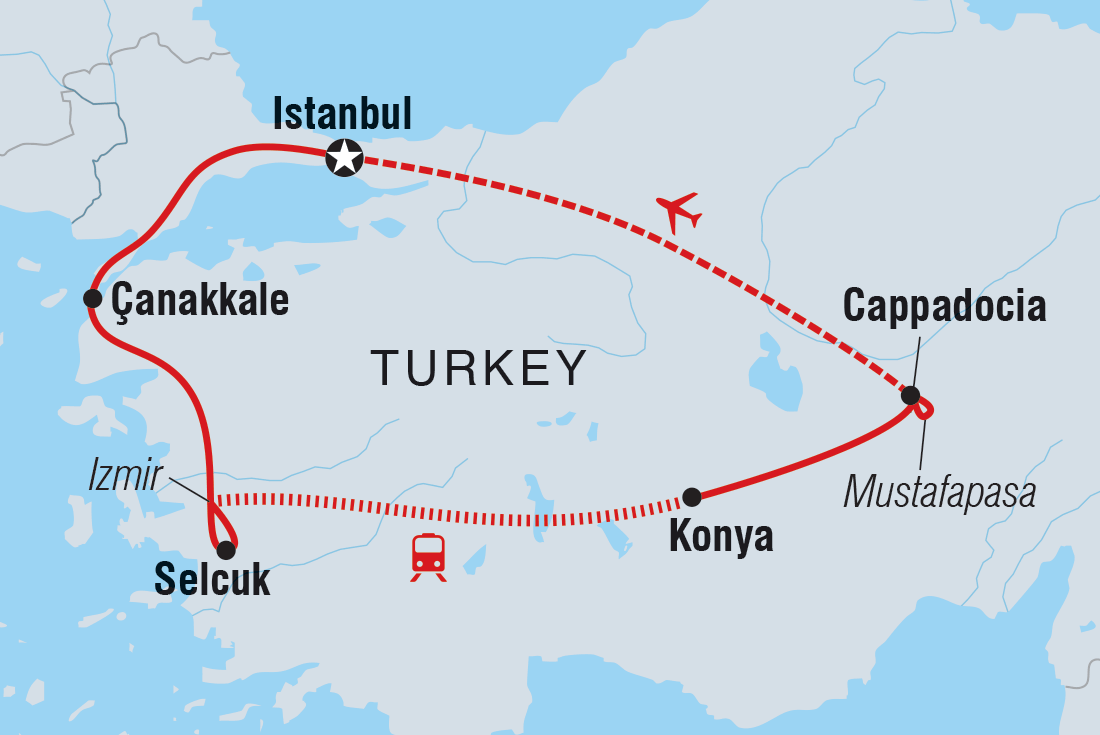 Map of Turkey Real Food Adventure including Turkey