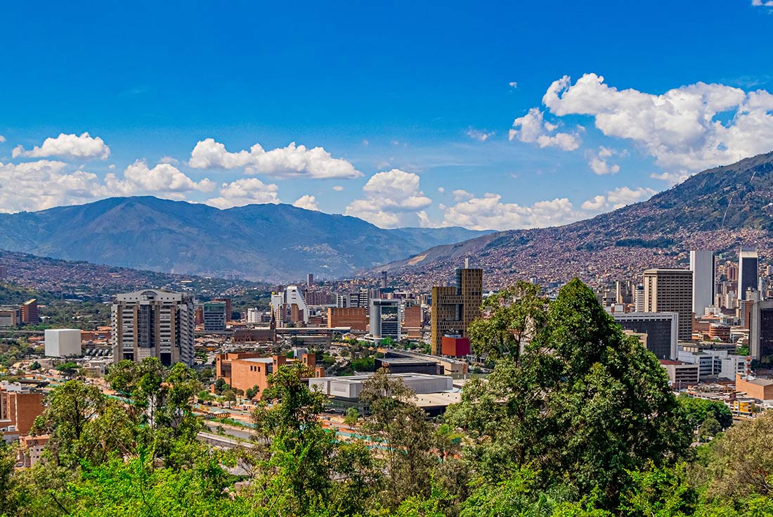 Panorama of Medellin City, Colombia
