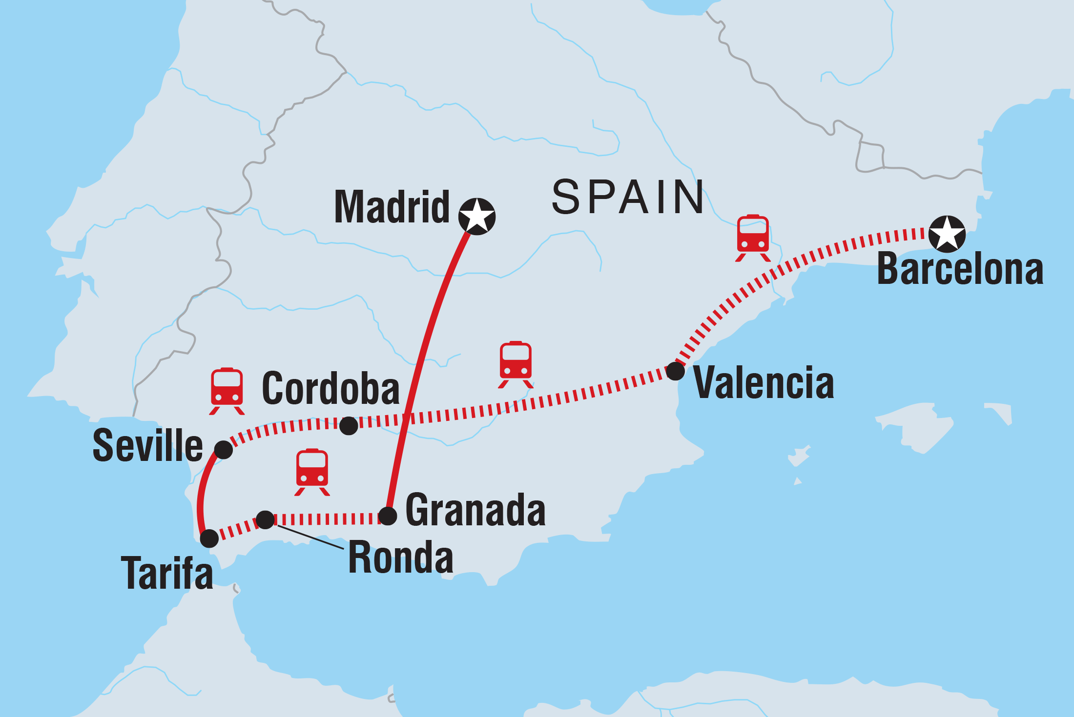 Map of Best Of Spain including Spain