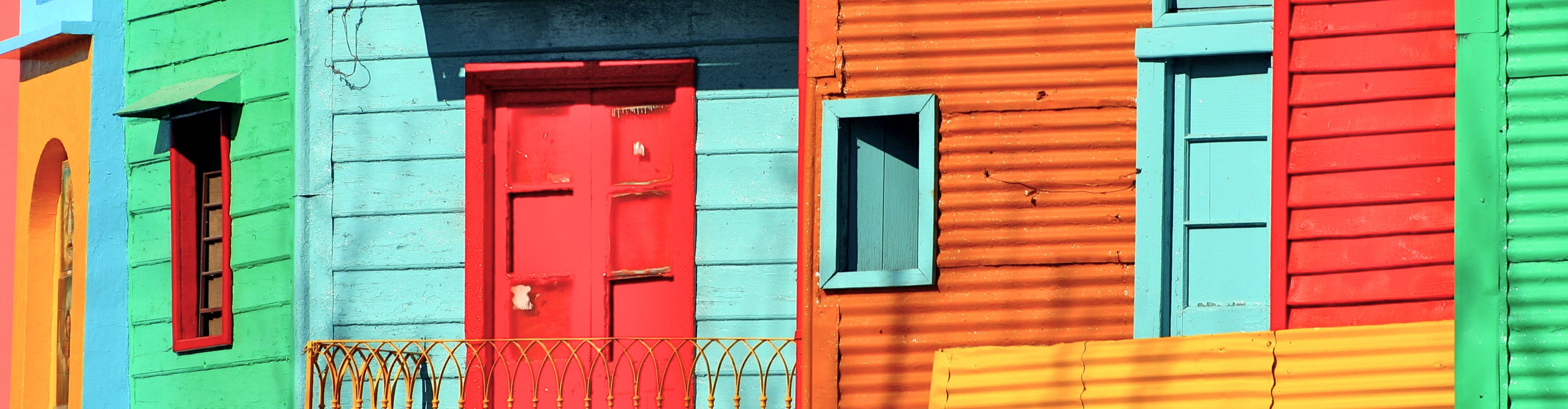 The colourful buildings of the suburb of La Boca in Buenos Aires, Argentina