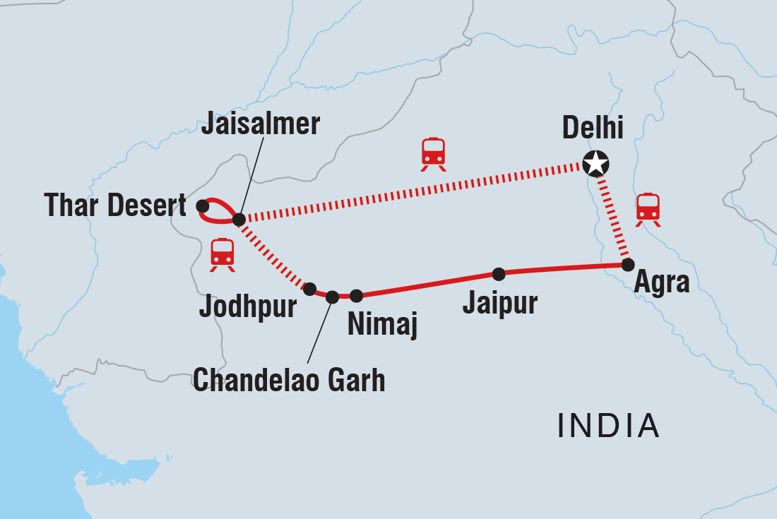 Map of India: Women's Expedition including India