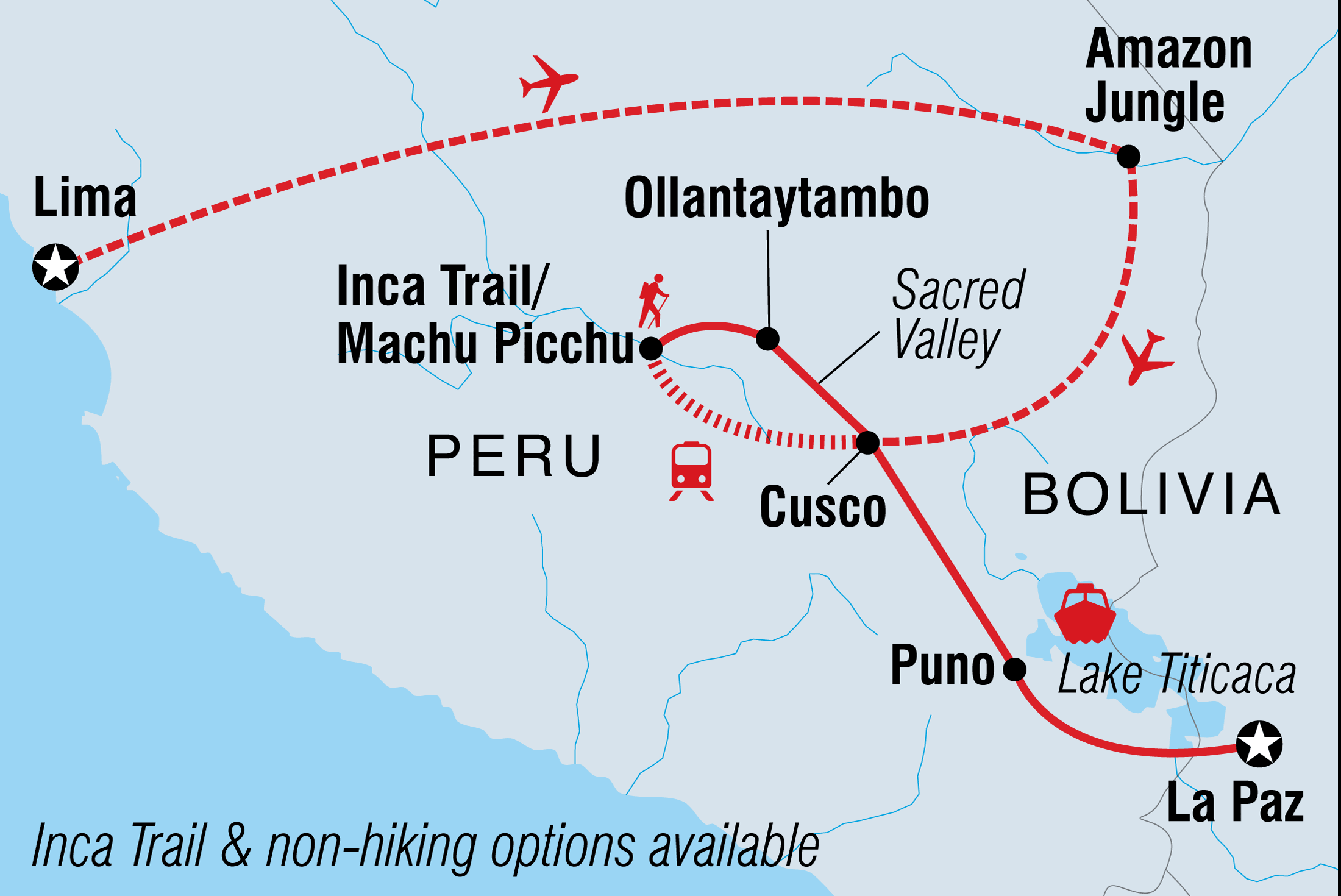 Map of Real Peru To Bolivia including Bolivia and Peru